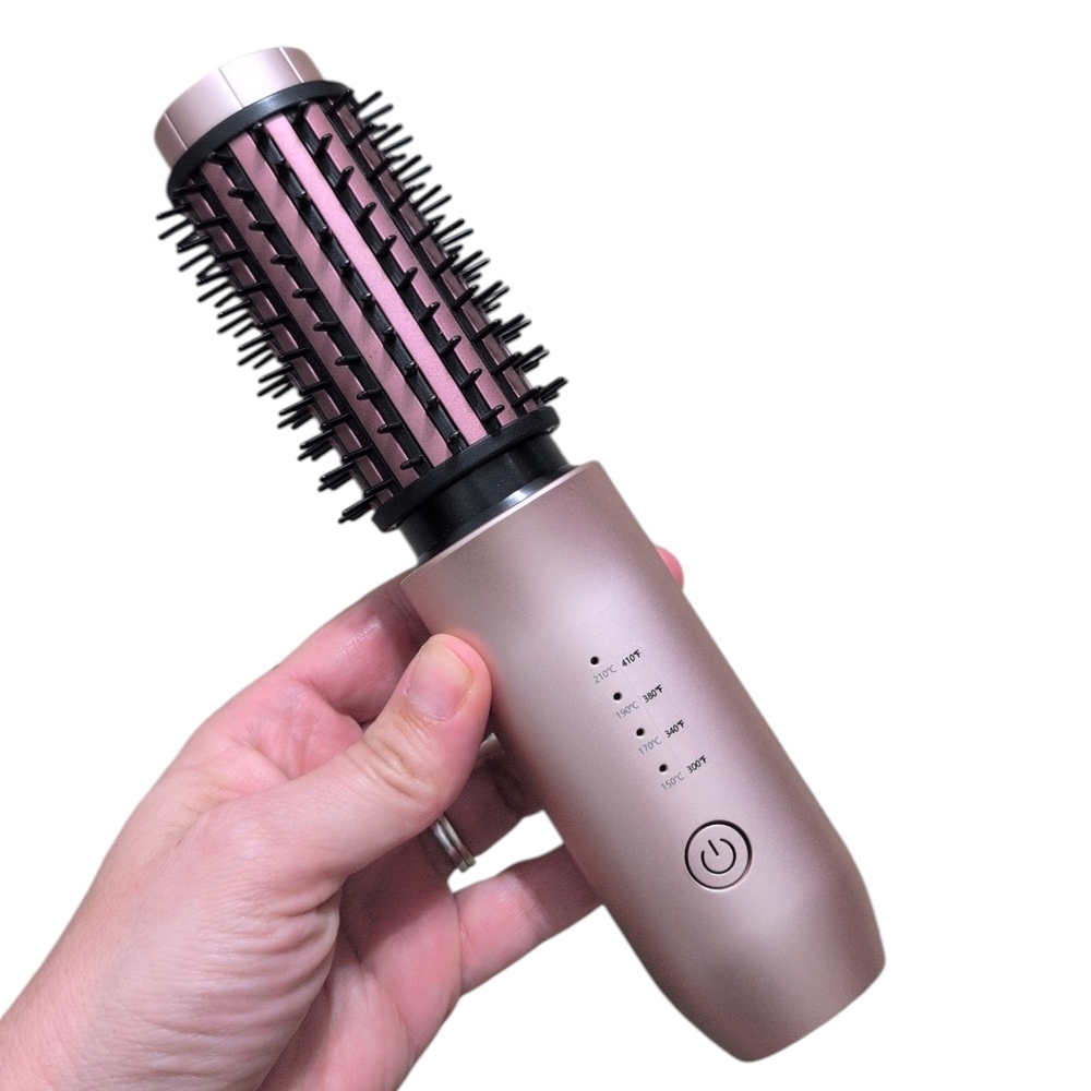 CARESKY Cordless Curling‎ Iron Brush Mini Travel Hair Curler Straighten